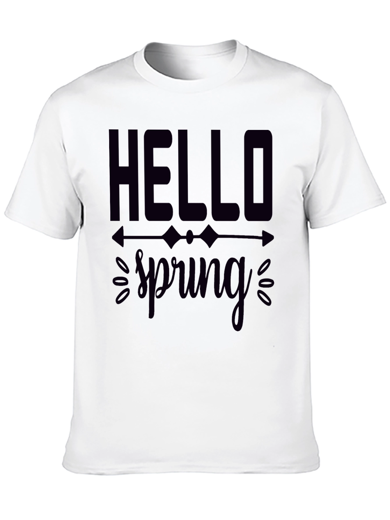 Hello Spring Graphic Tee - Black