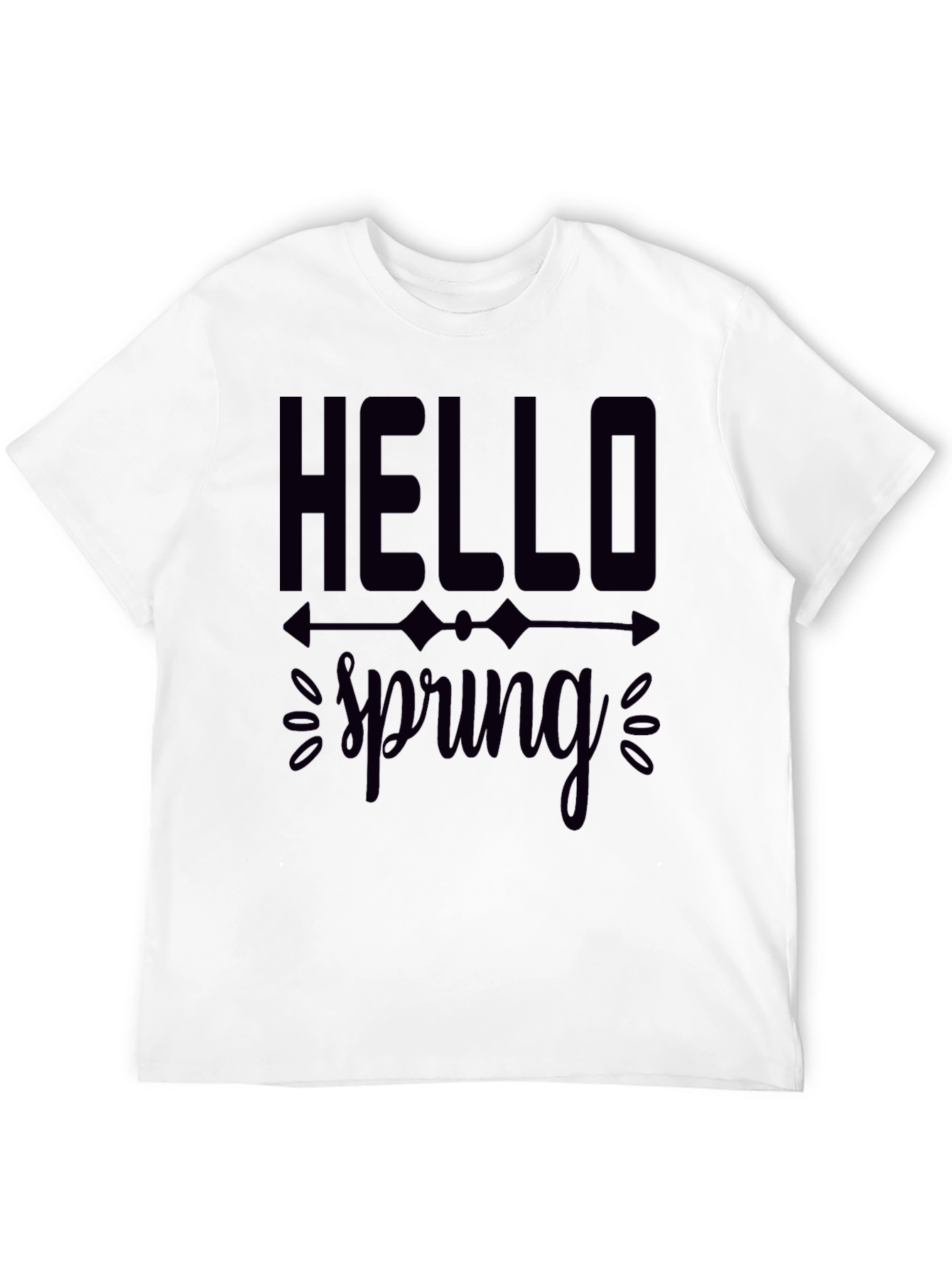 Hello Spring Graphic Tee - Black