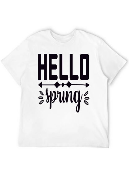 Hello Spring Graphic Tee - Black