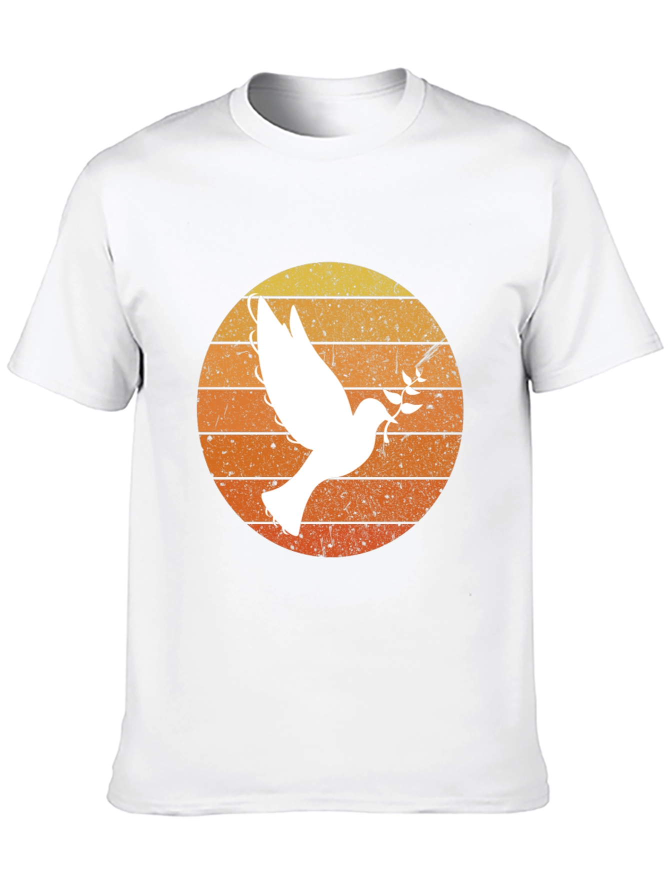 Peace Dove Graphic T-Shirt - Retro Sunset Design