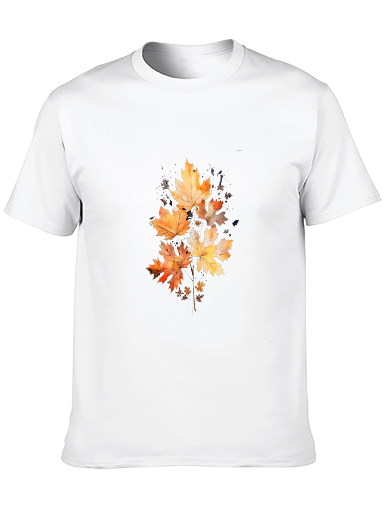 Autumn Leaves Graphic Black T-Shirt