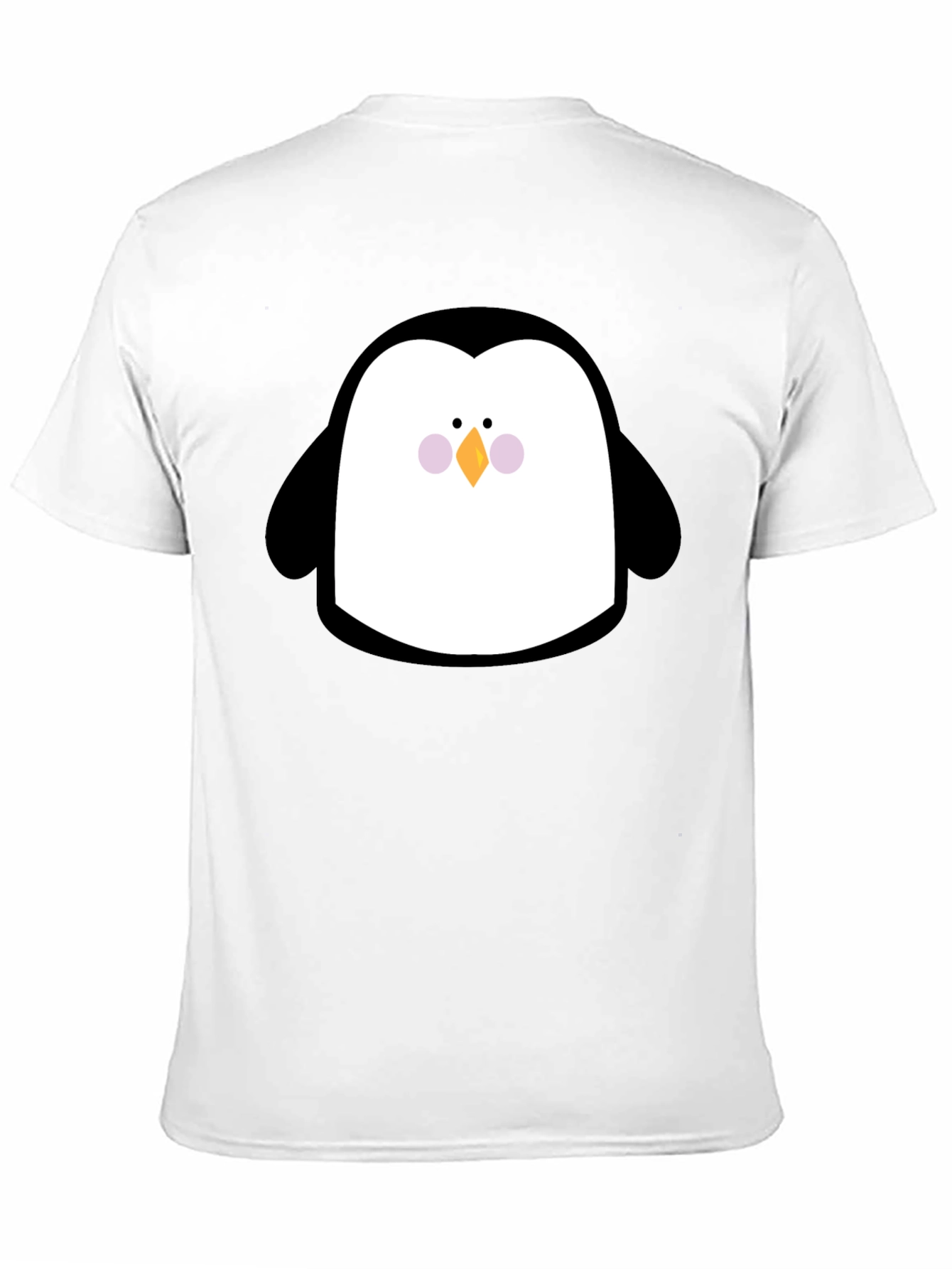 Cute Penguin Graphic Print Black T-Shirt