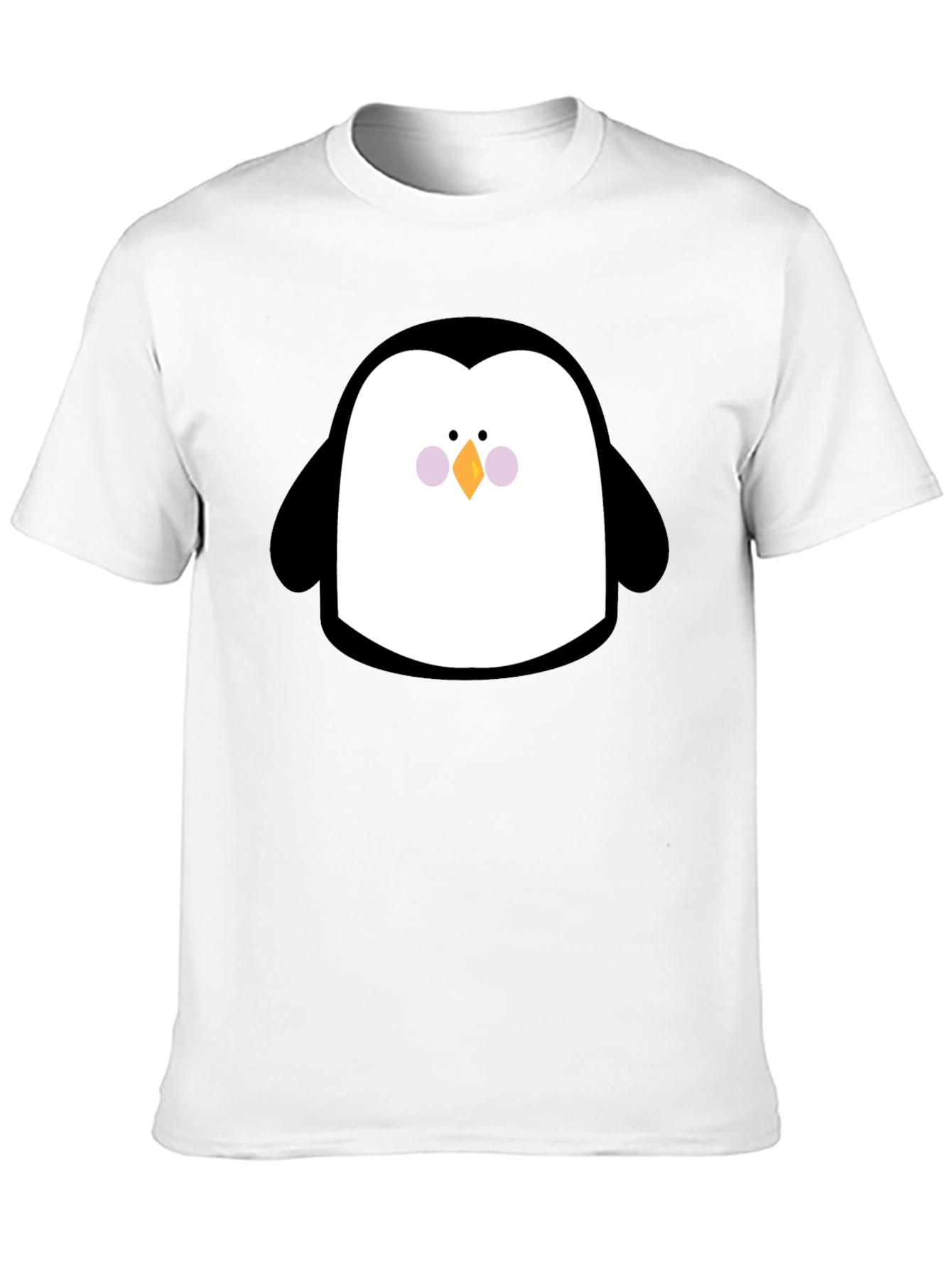 Cute Penguin Graphic Print Black T-Shirt