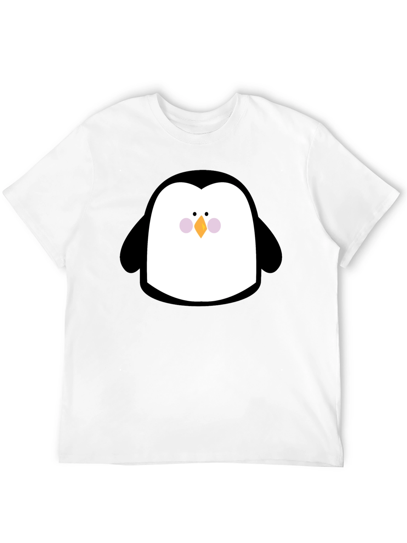 Cute Penguin Graphic Print Black T-Shirt