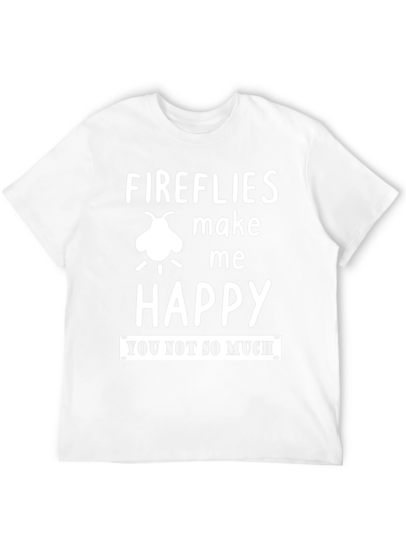 Fireflies Make Me Happy Graphic Tee - Black