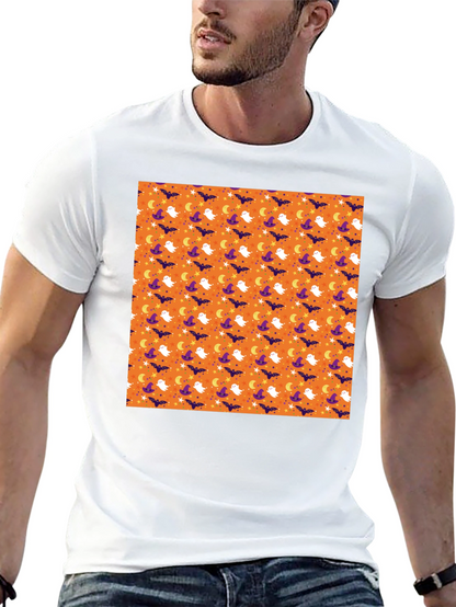 Halloween Pattern Black T-Shirt