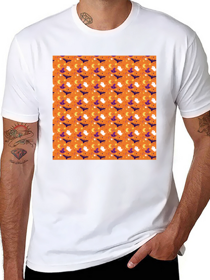 Halloween Pattern Black T-Shirt