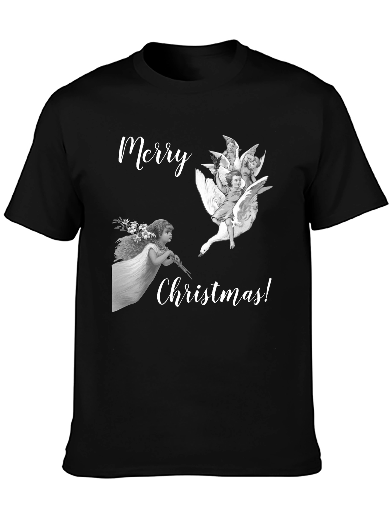 Merry Christmas Angels Graphic Tee