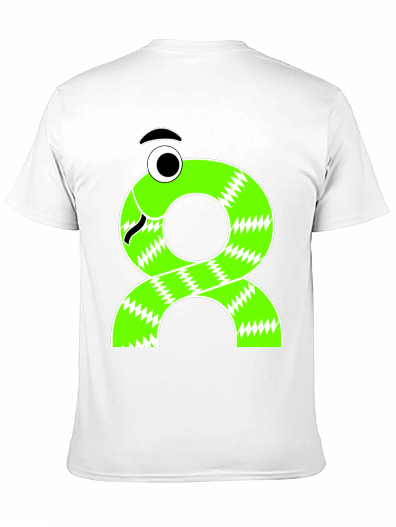 Funny Cartoon Snake T-Shirt - Black Cotton Tee