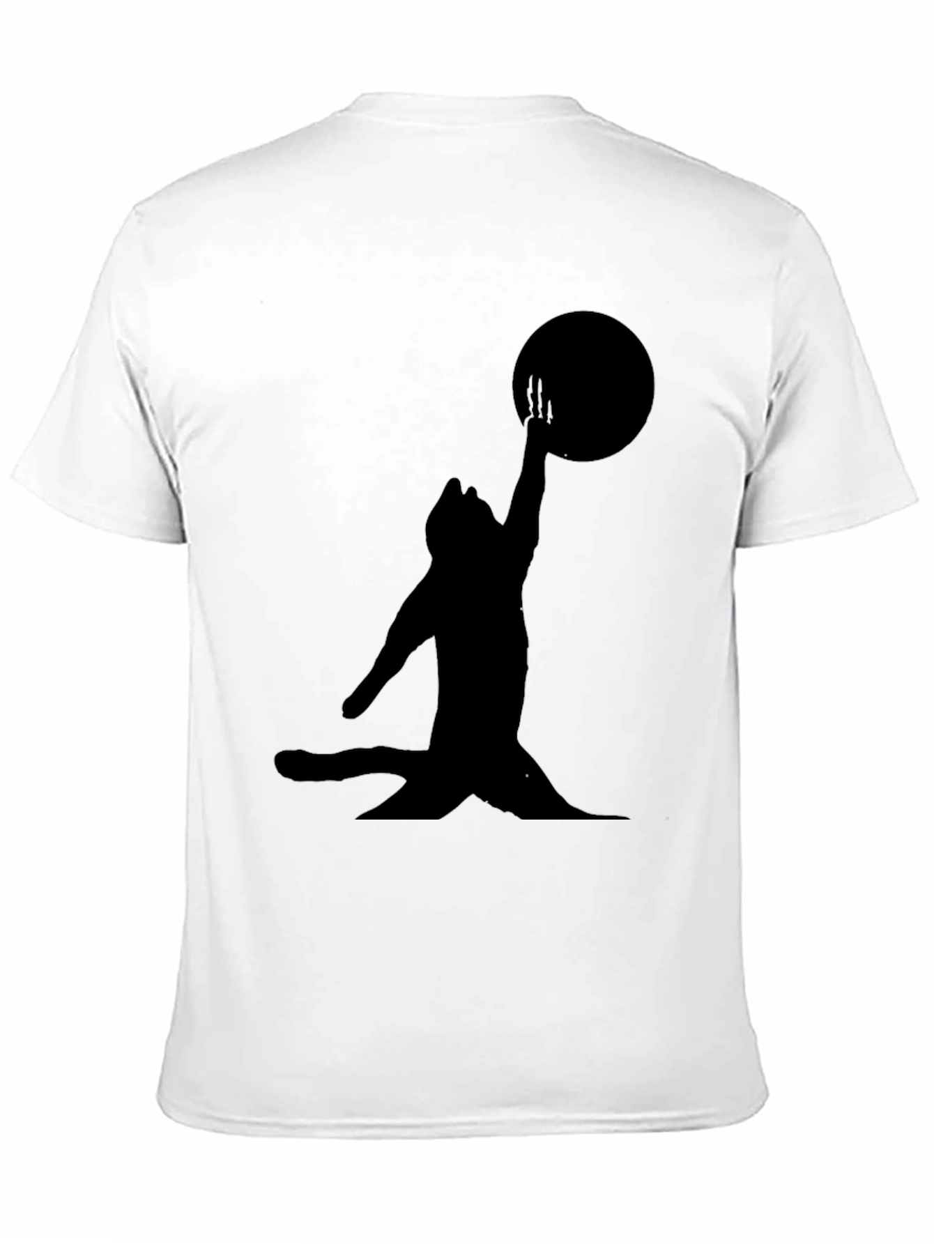 Black Cat Reaching for Moon T-Shirt
