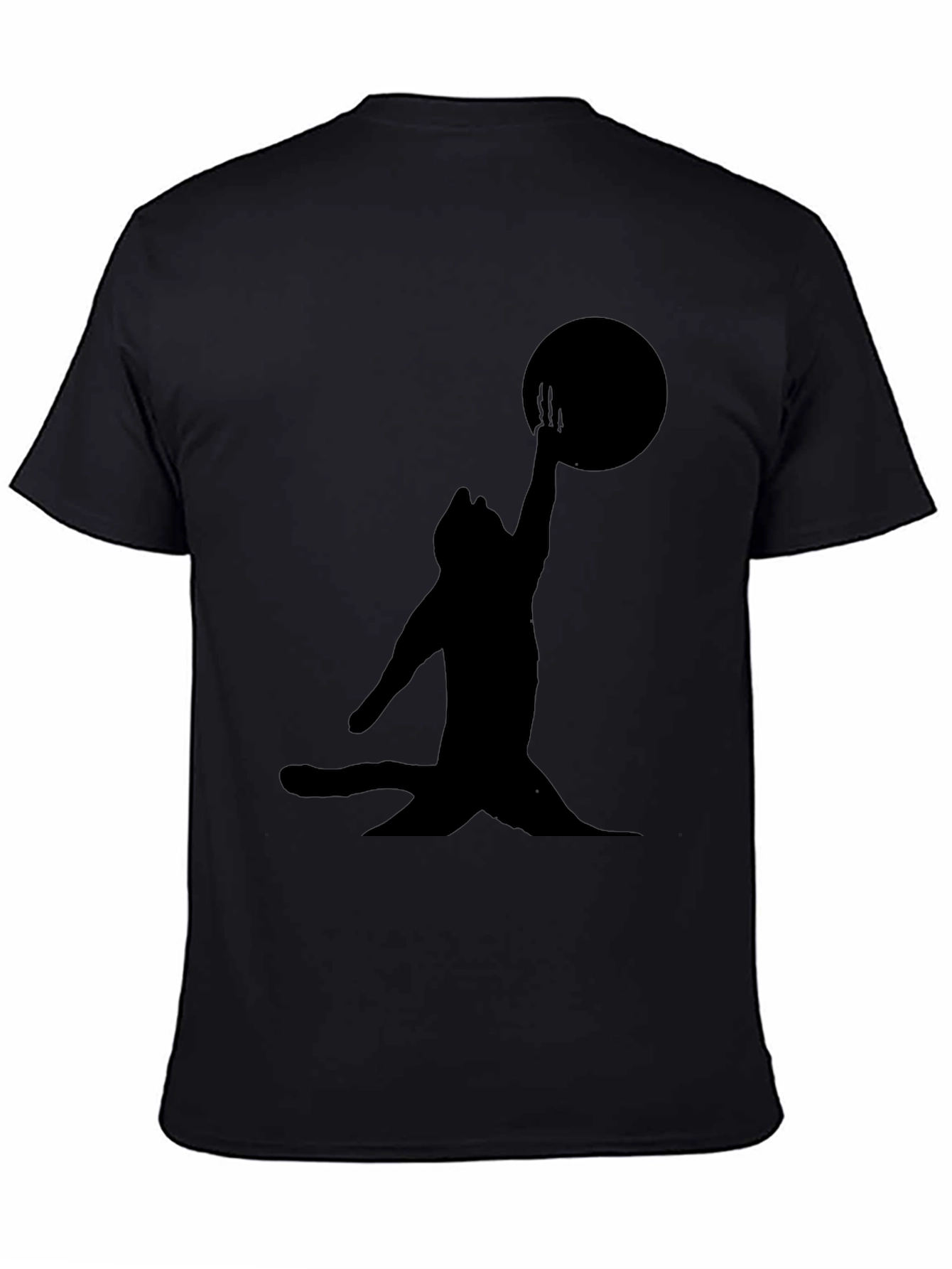 Black Cat Reaching for Moon T-Shirt