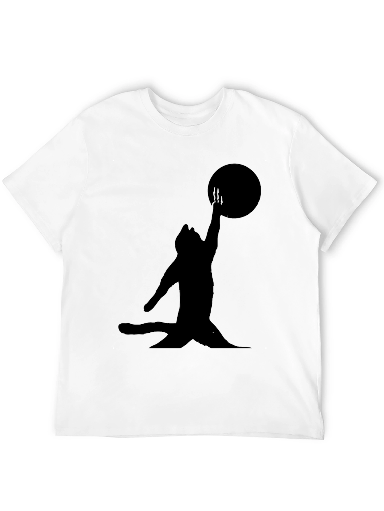 Black Cat Reaching for Moon T-Shirt