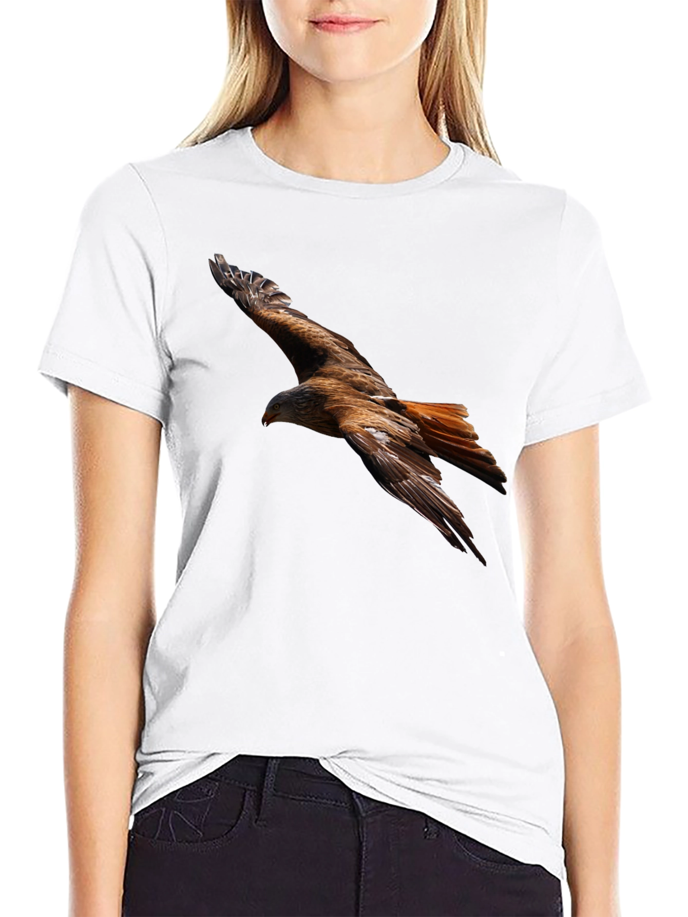Flying Bird Graphic Black Tee