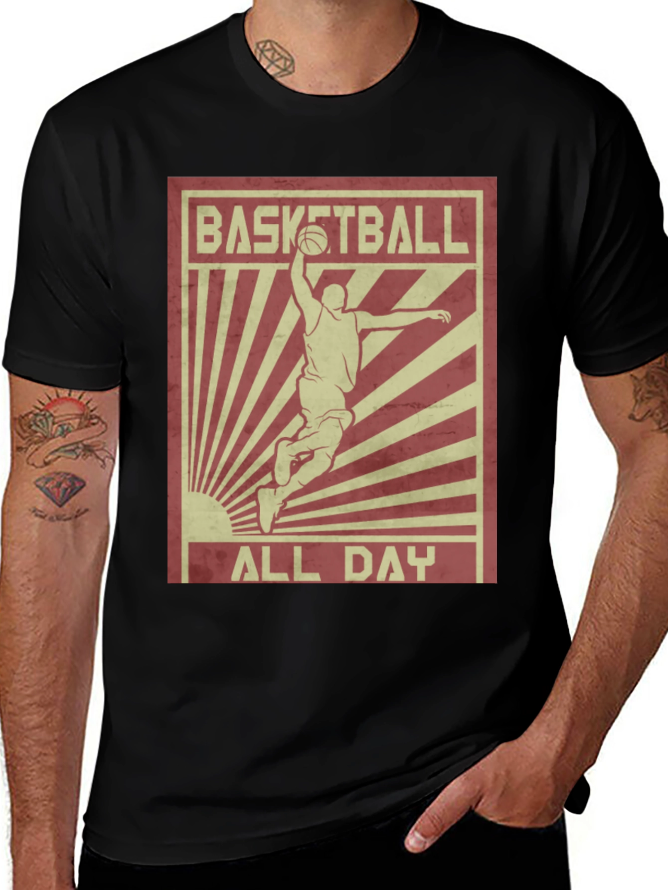 Basketball All Day Graphic T-Shirt