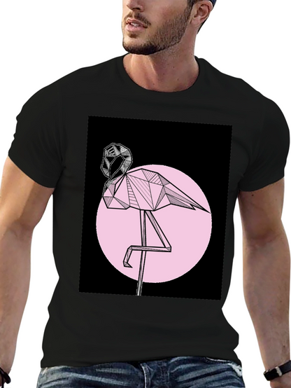 Geometric Flamingo Graphic T-Shirt