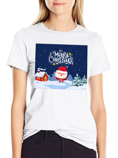 Festive Christmas Santa Graphic Tee