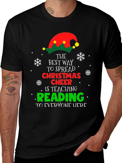 Christmas Cheer Reading Teacher T-Shirt