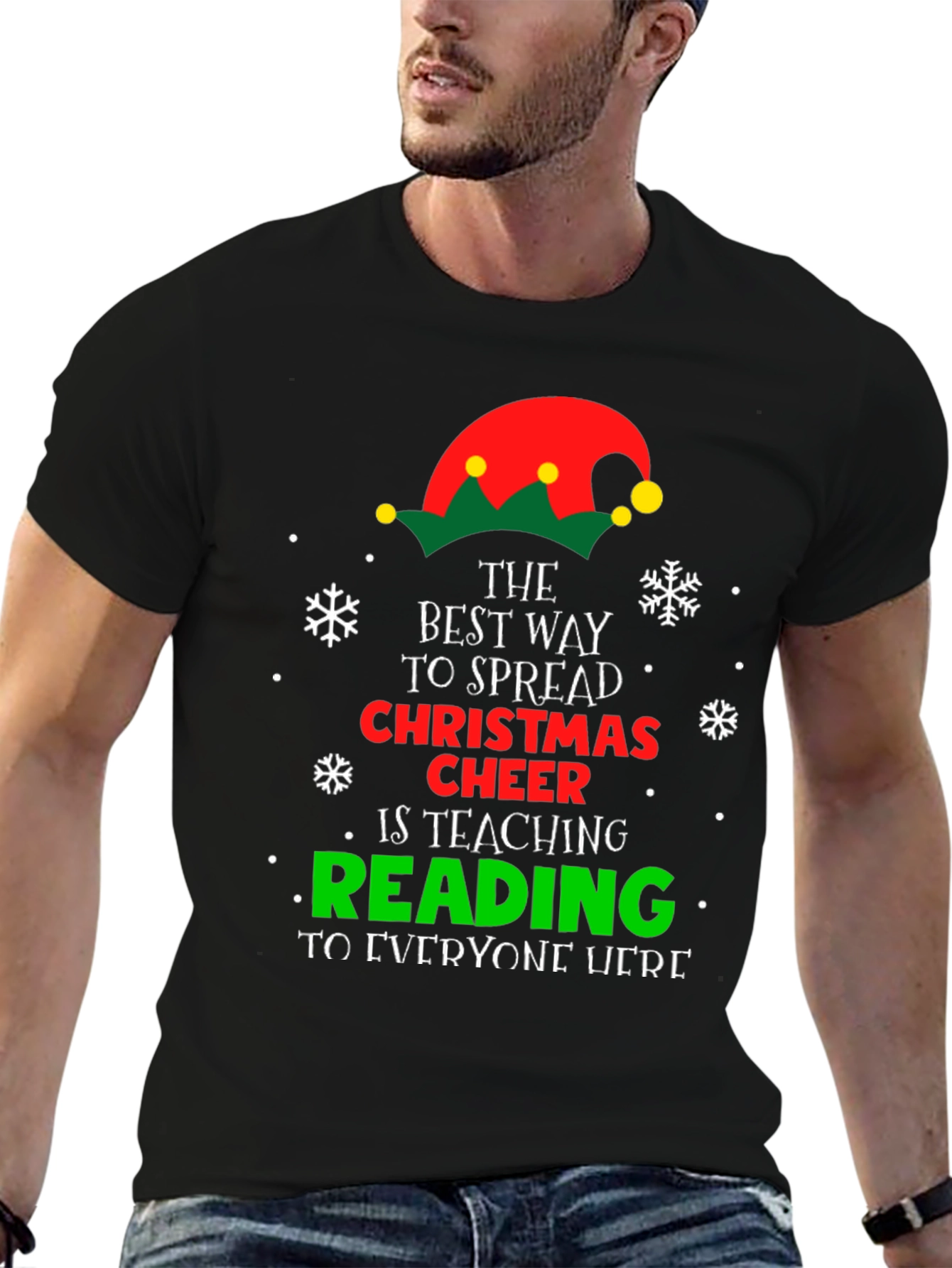 Christmas Cheer Reading Teacher T-Shirt