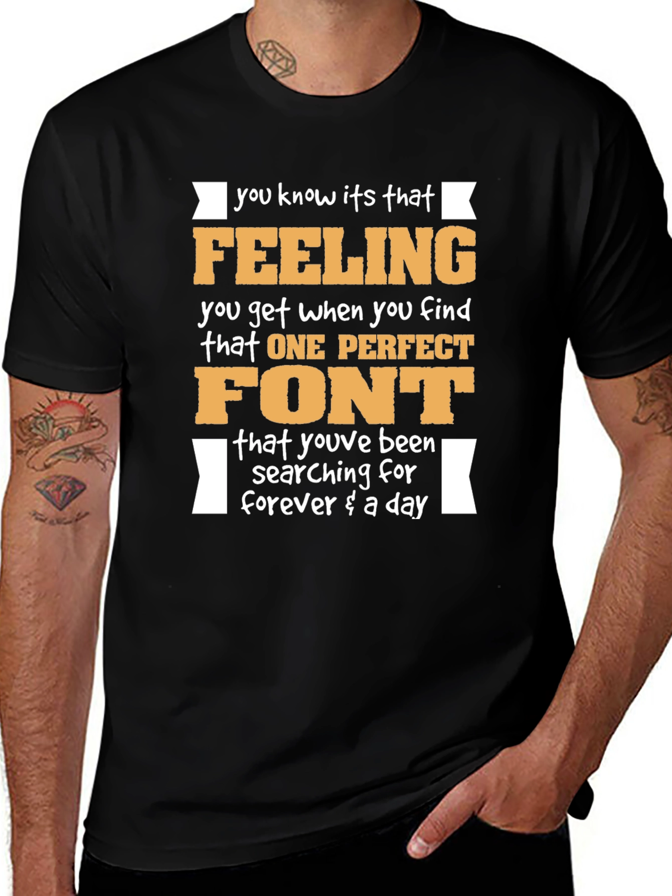 Funny Font Lover T-Shirt Design