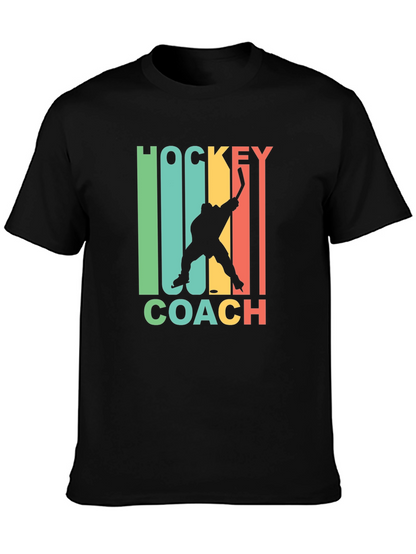 Hockey Coach Graphic Tee - Retro Style
