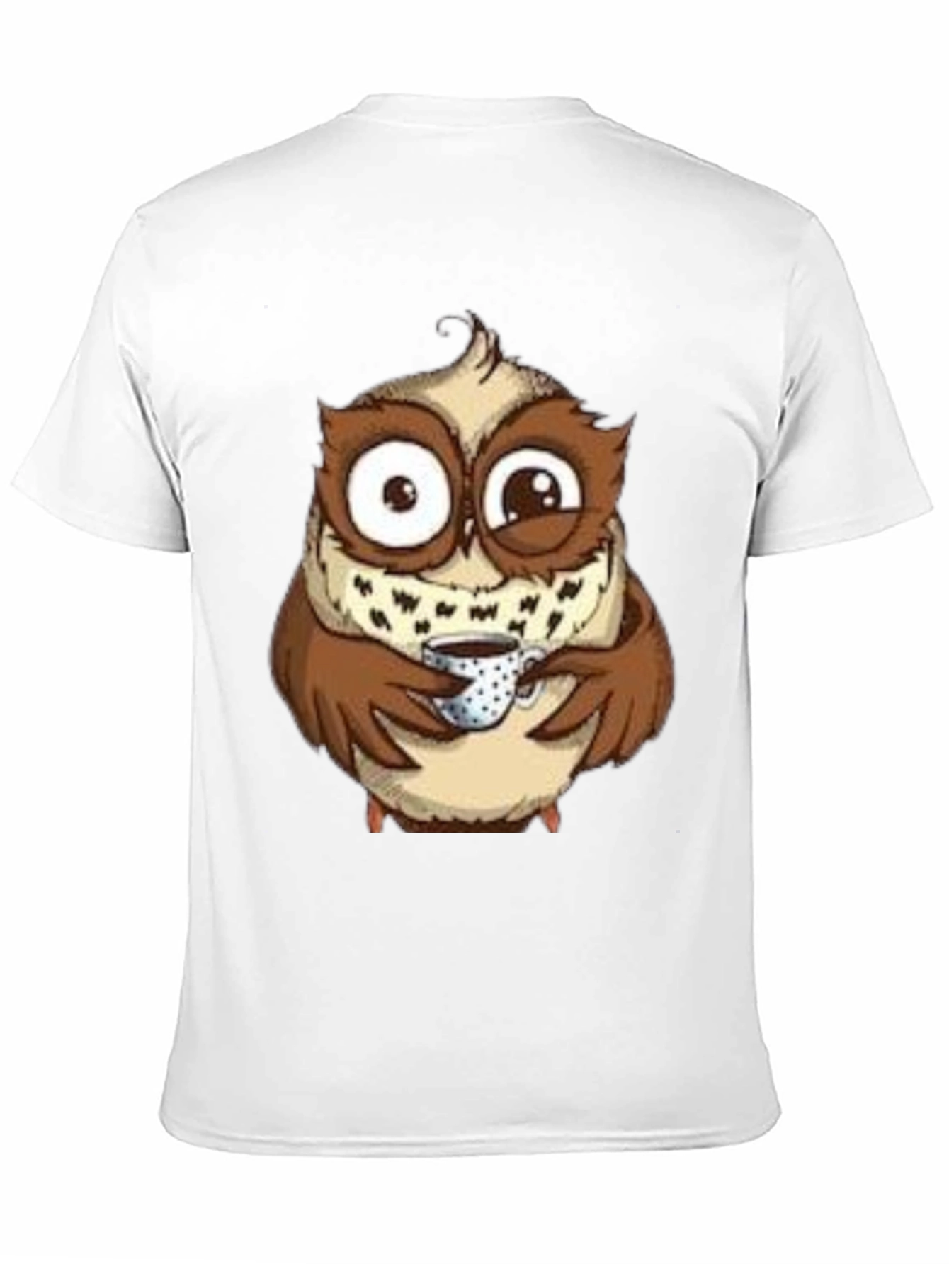 Owl Coffee Lover T-Shirt - Whimsical Bird Tee