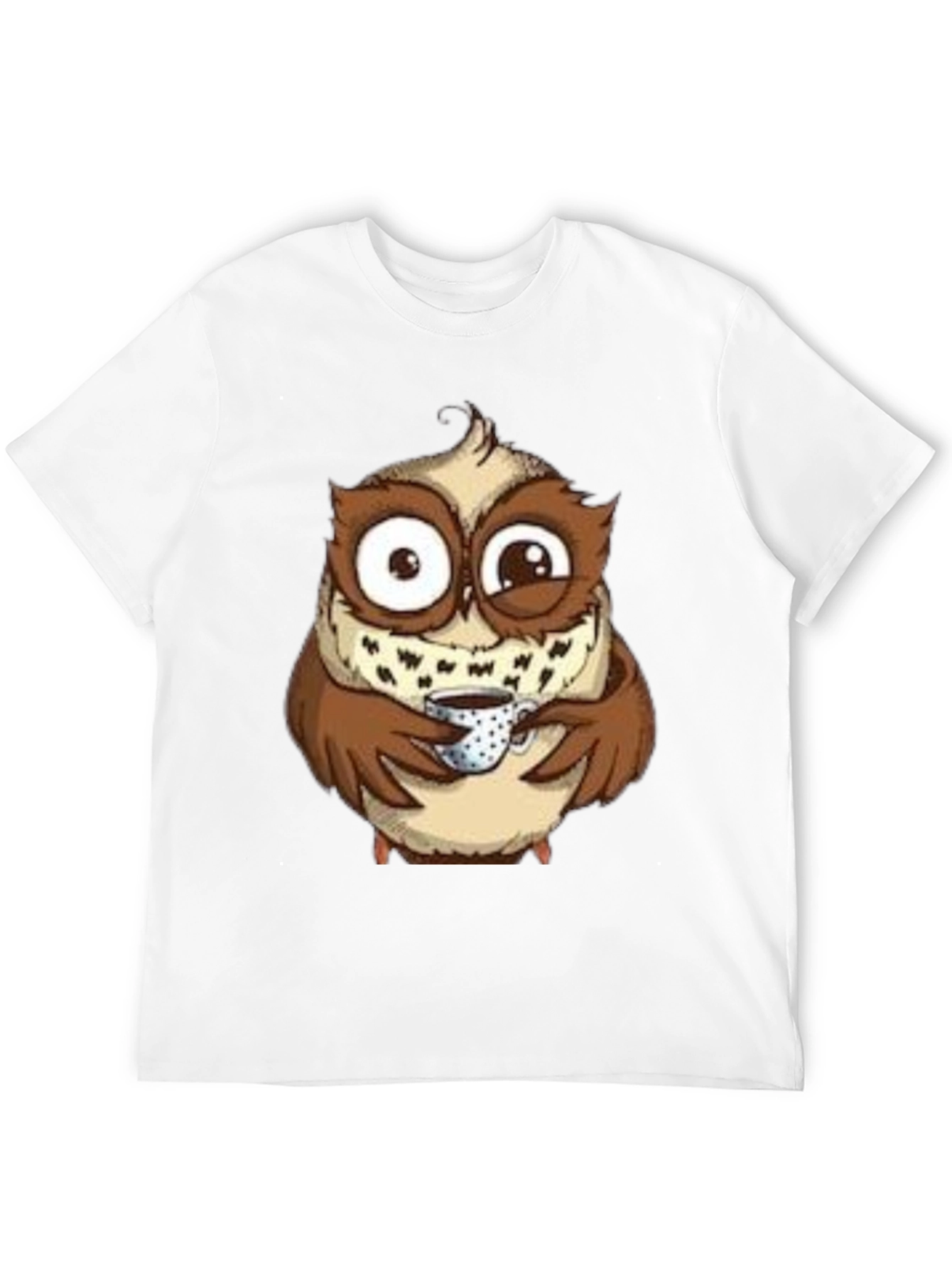 Owl Coffee Lover T-Shirt - Whimsical Bird Tee
