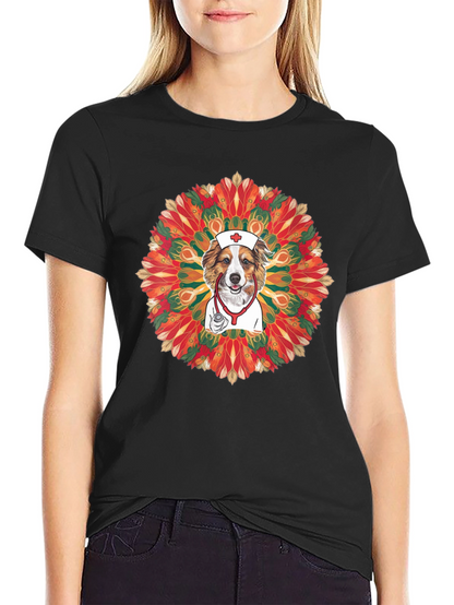 Dog Nurse Mandala T-Shirt