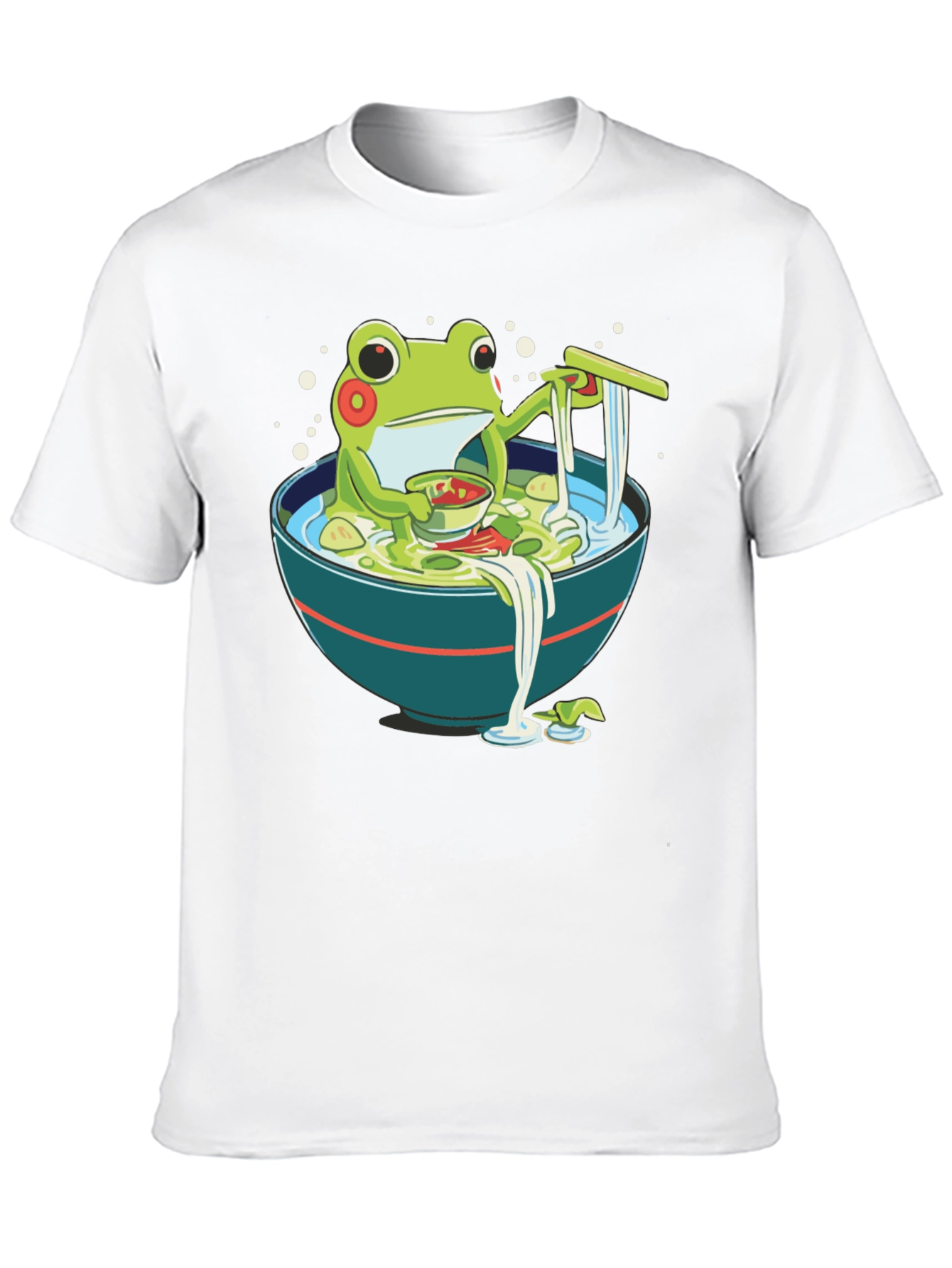 Frog Ramen T-Shirt - Whimsical Graphic Tee