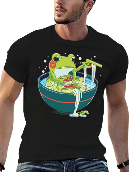 Frog Ramen T-Shirt - Whimsical Graphic Tee