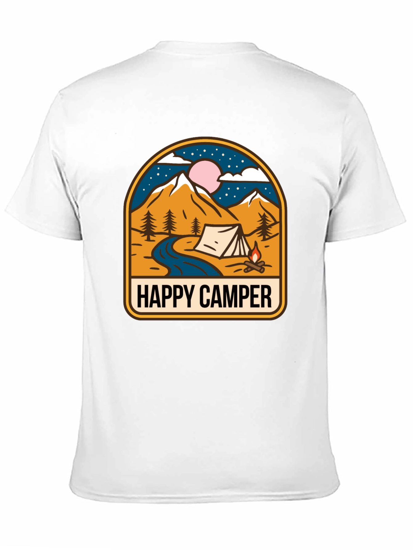 Happy Camper Graphic Tee - Outdoor Adventure Shirt