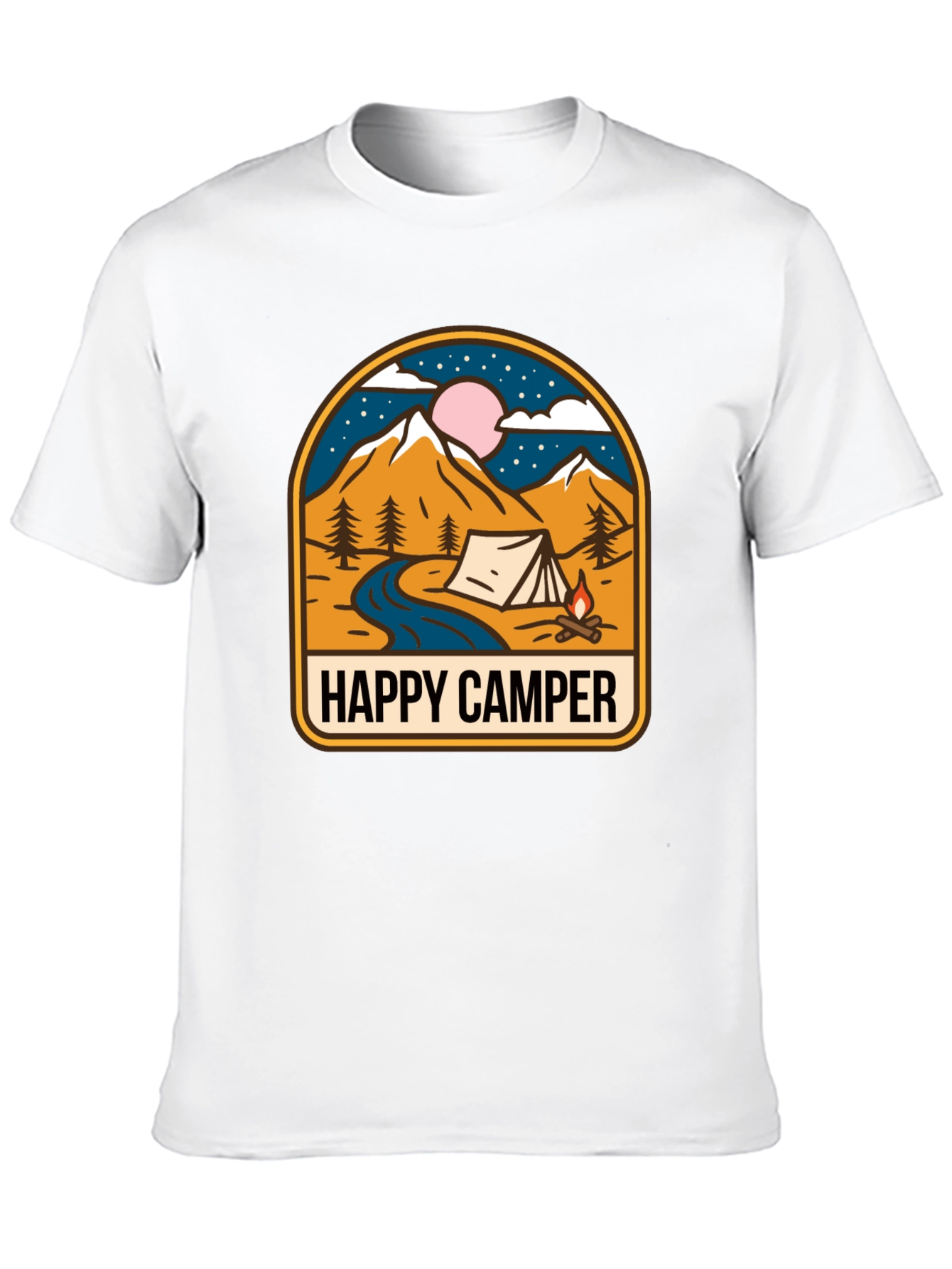 Happy Camper Graphic Tee - Outdoor Adventure Shirt