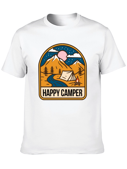 Happy Camper Graphic Tee - Outdoor Adventure Shirt