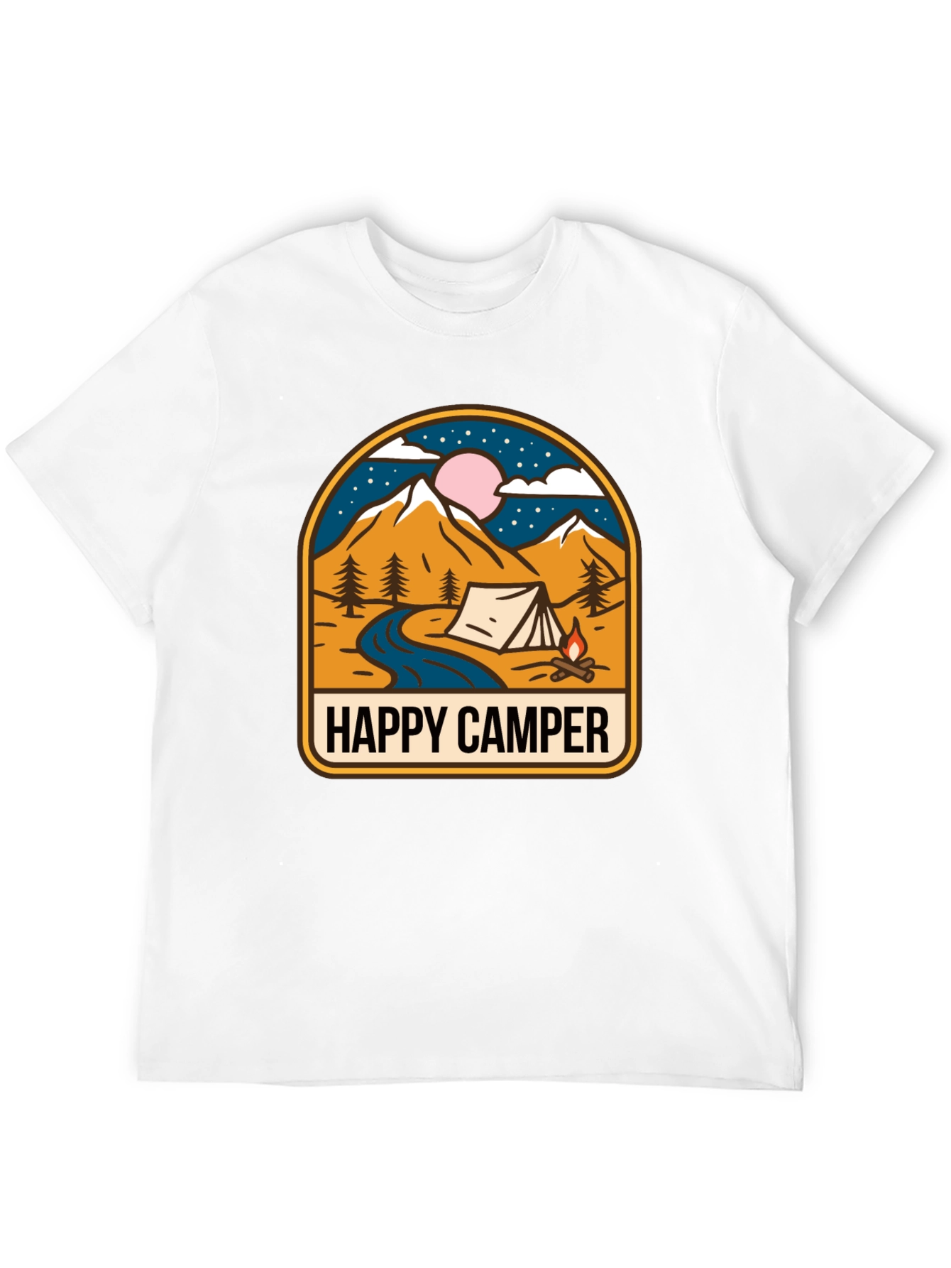 Happy Camper Graphic Tee - Outdoor Adventure Shirt