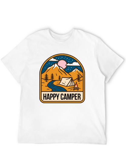 Happy Camper Graphic Tee - Outdoor Adventure Shirt