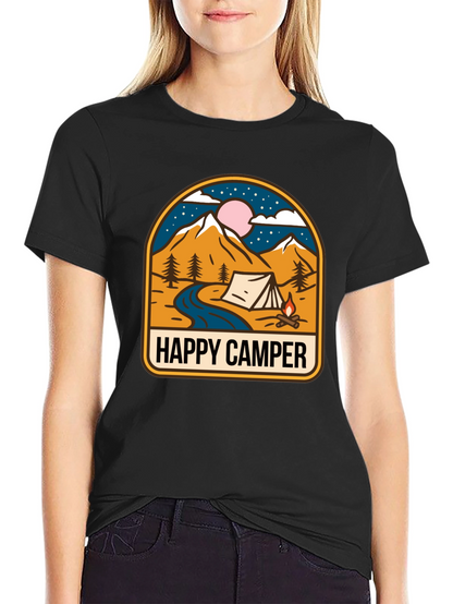 Happy Camper Graphic Tee - Outdoor Adventure Shirt