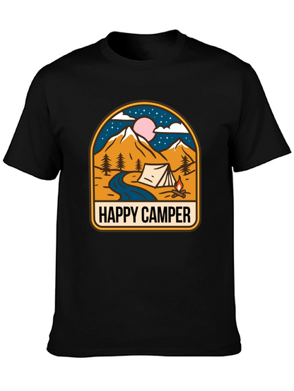 Happy Camper Graphic Tee - Outdoor Adventure Shirt