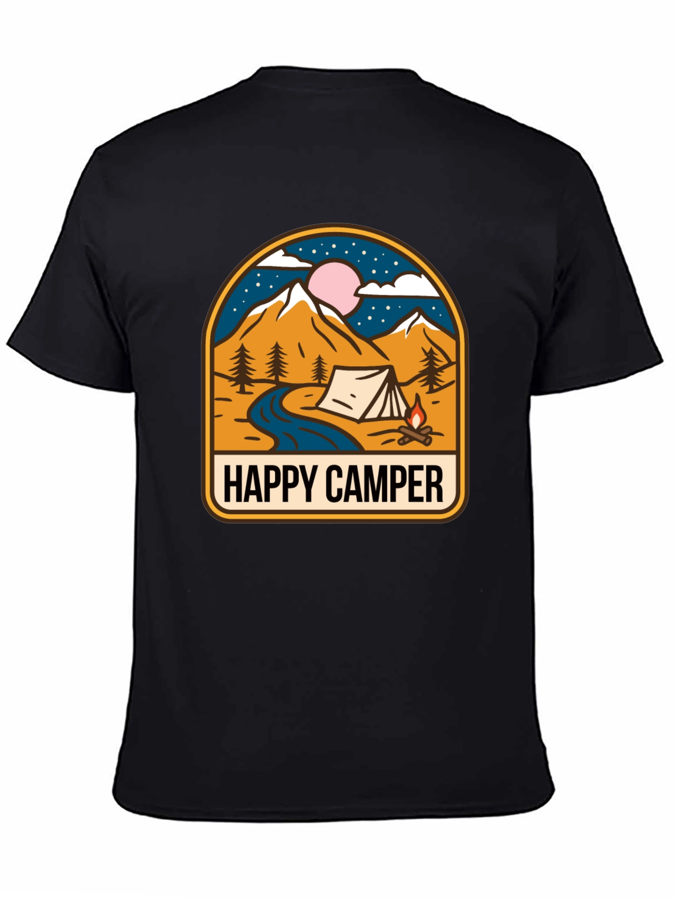 Happy Camper Graphic Tee - Outdoor Adventure Shirt