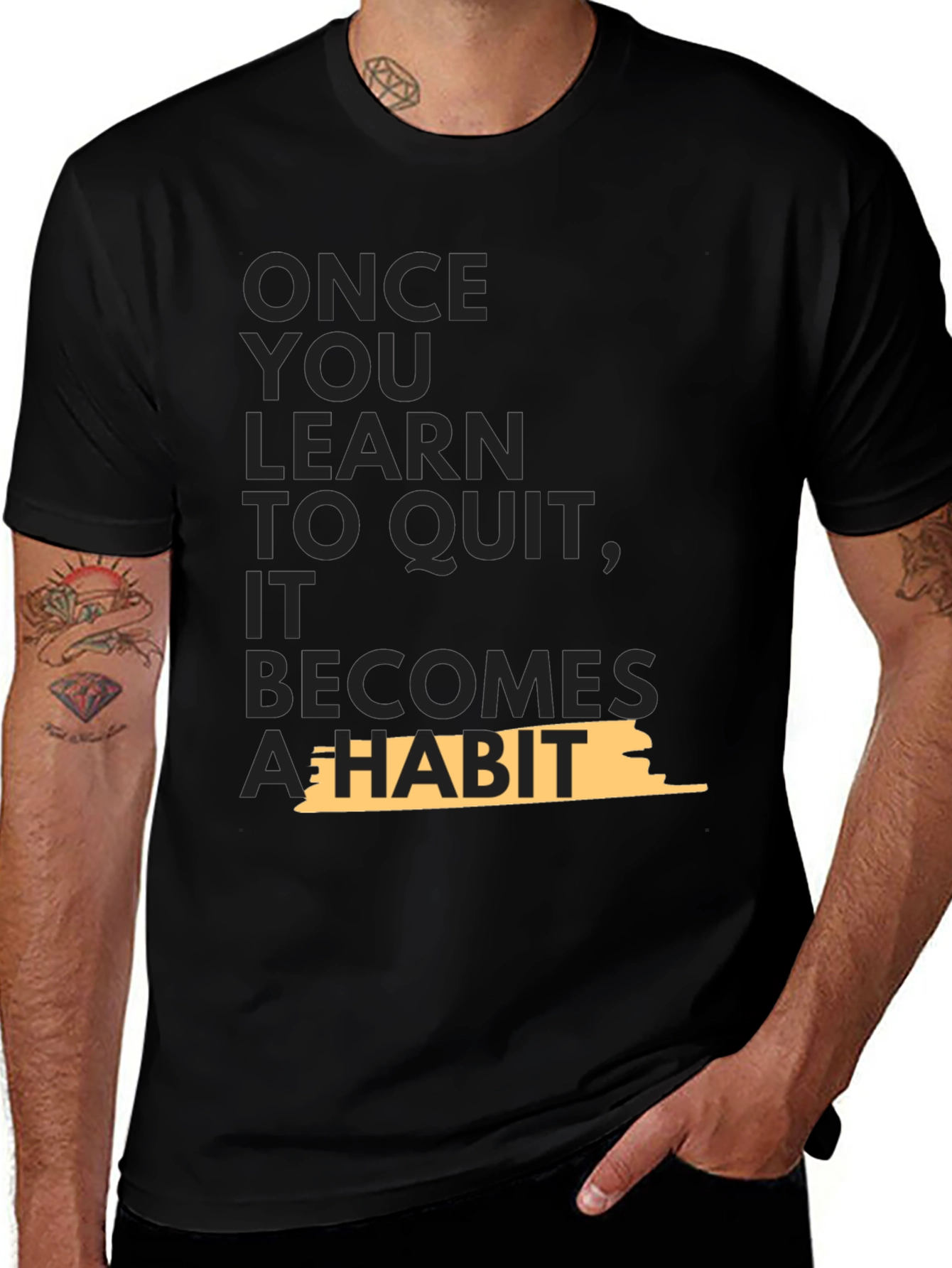 Motivational T-Shirt - Once You Learn To Quit