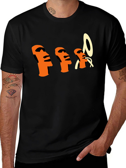 Unique Graphic T-Shirt - Island Heads