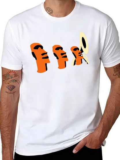 Unique Graphic T-Shirt - Island Heads