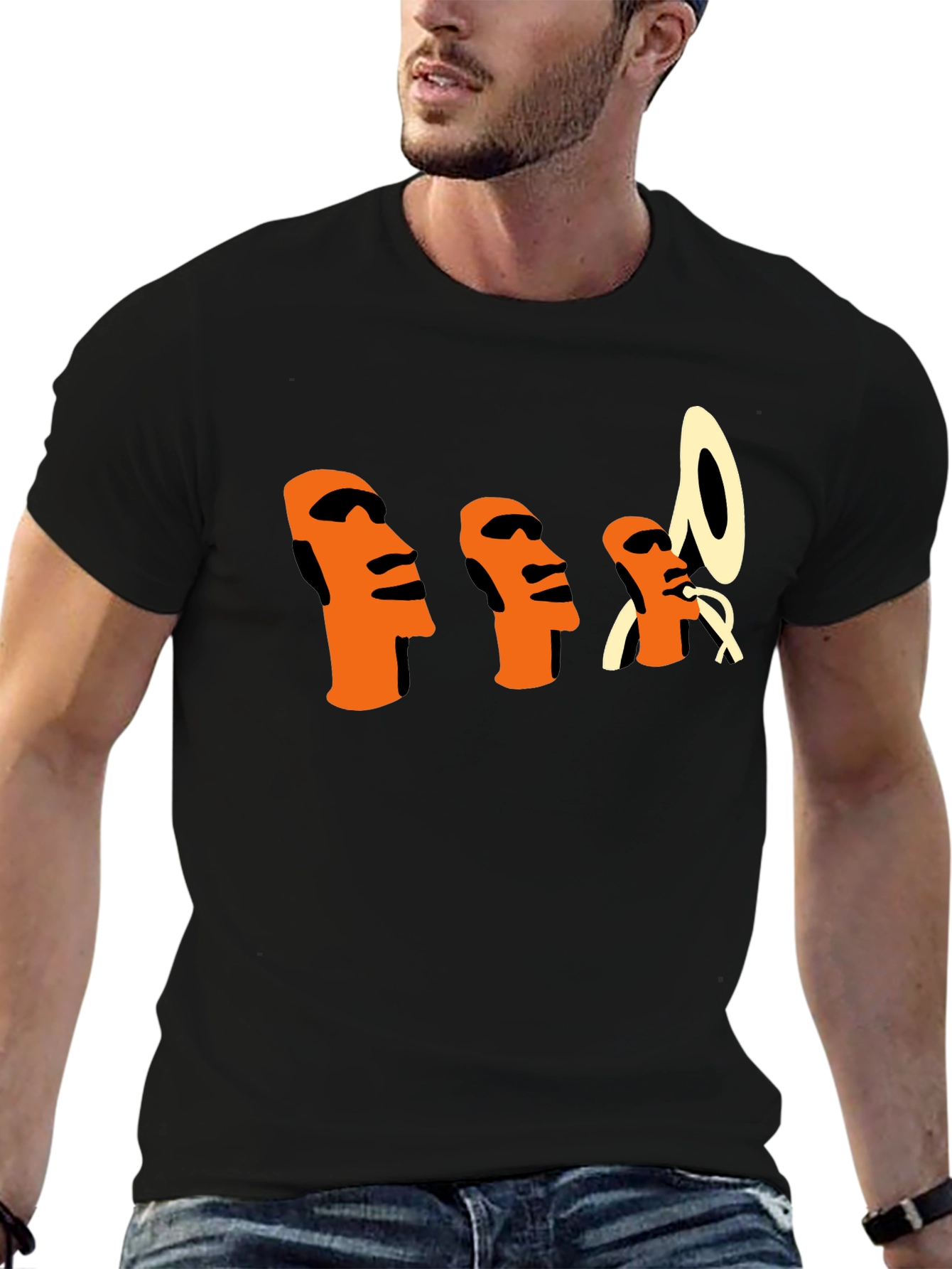 Unique Graphic T-Shirt - Island Heads