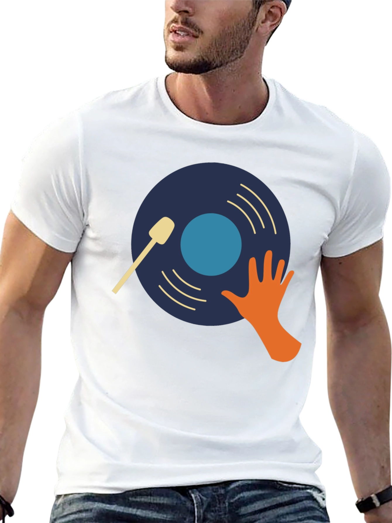 DJ Vinyl Record Graphic T-Shirt