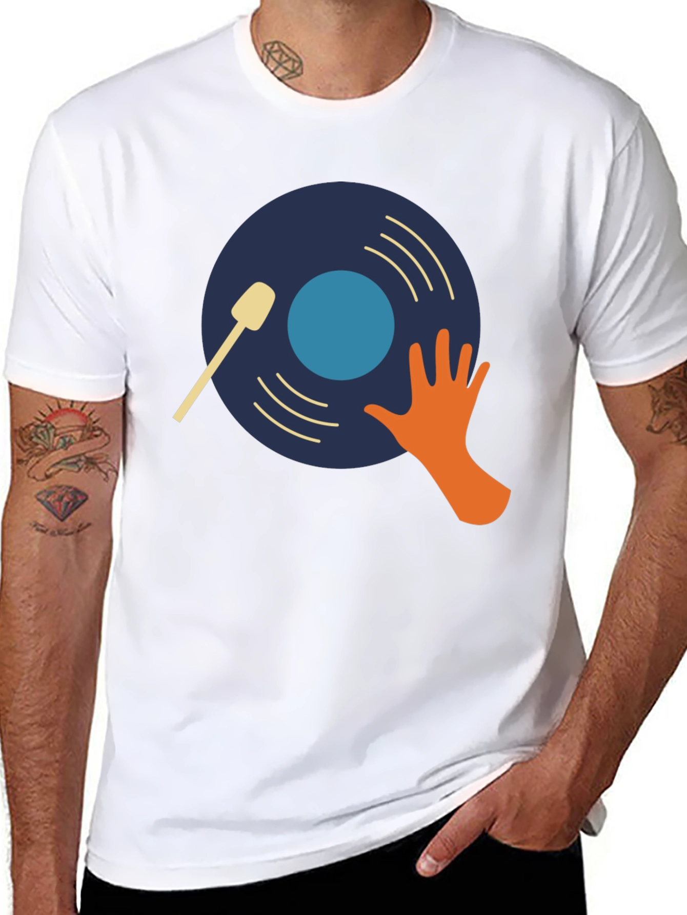DJ Vinyl Record Graphic T-Shirt