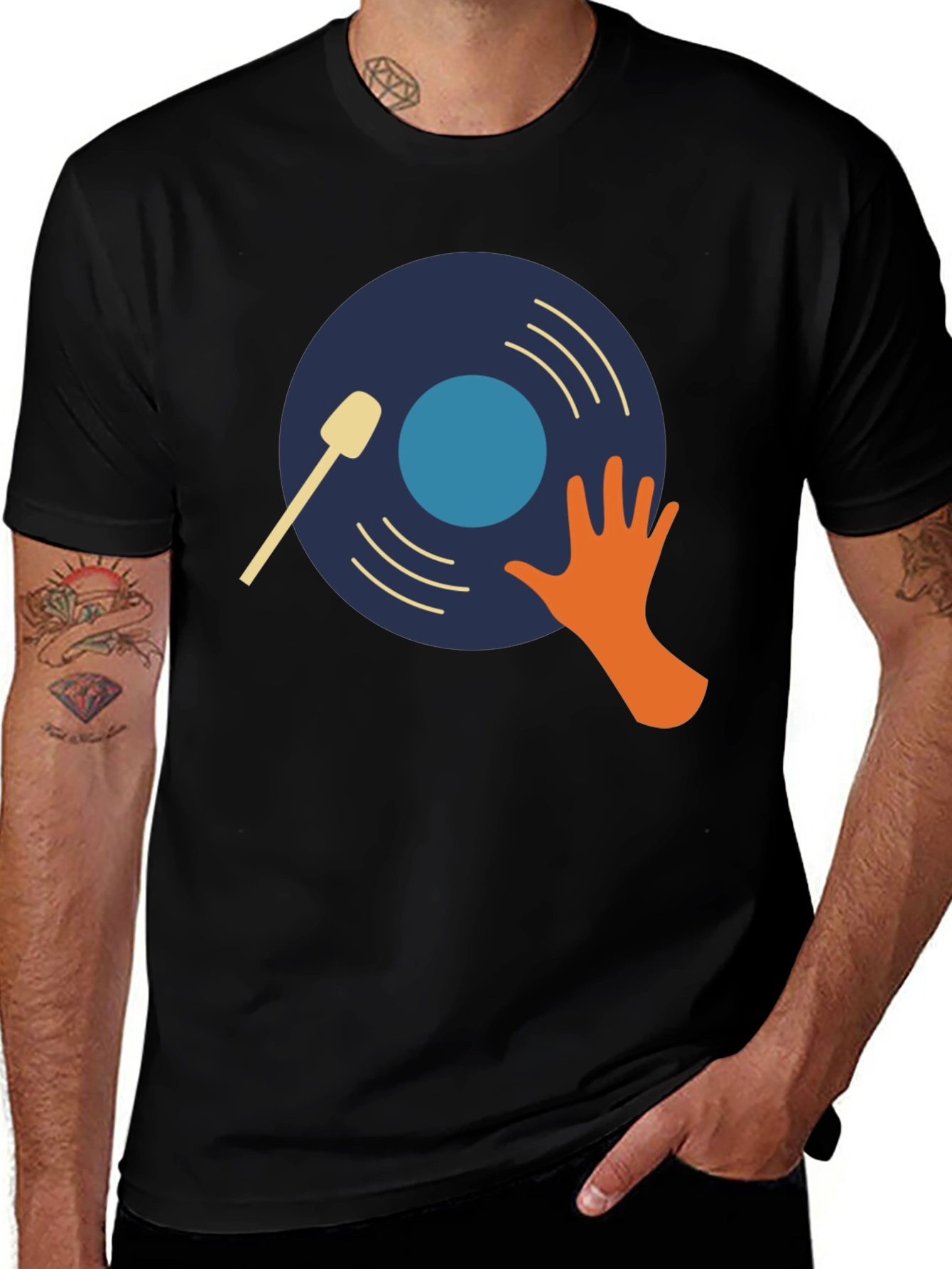 DJ Vinyl Record Graphic T-Shirt