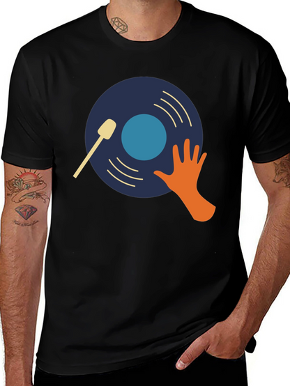 DJ Vinyl Record Graphic T-Shirt