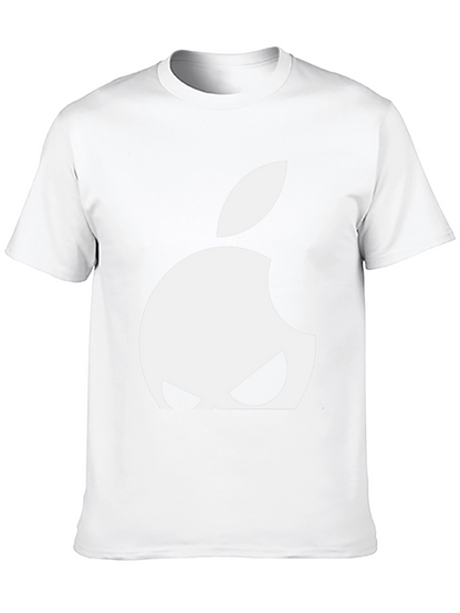 Apple Logo Graphic T-Shirt - Black Cotton Blend