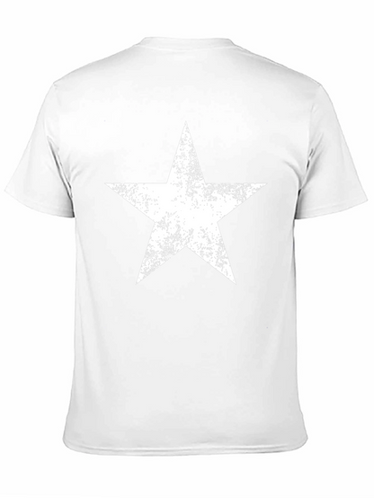 Distressed Star Graphic Black T-Shirt