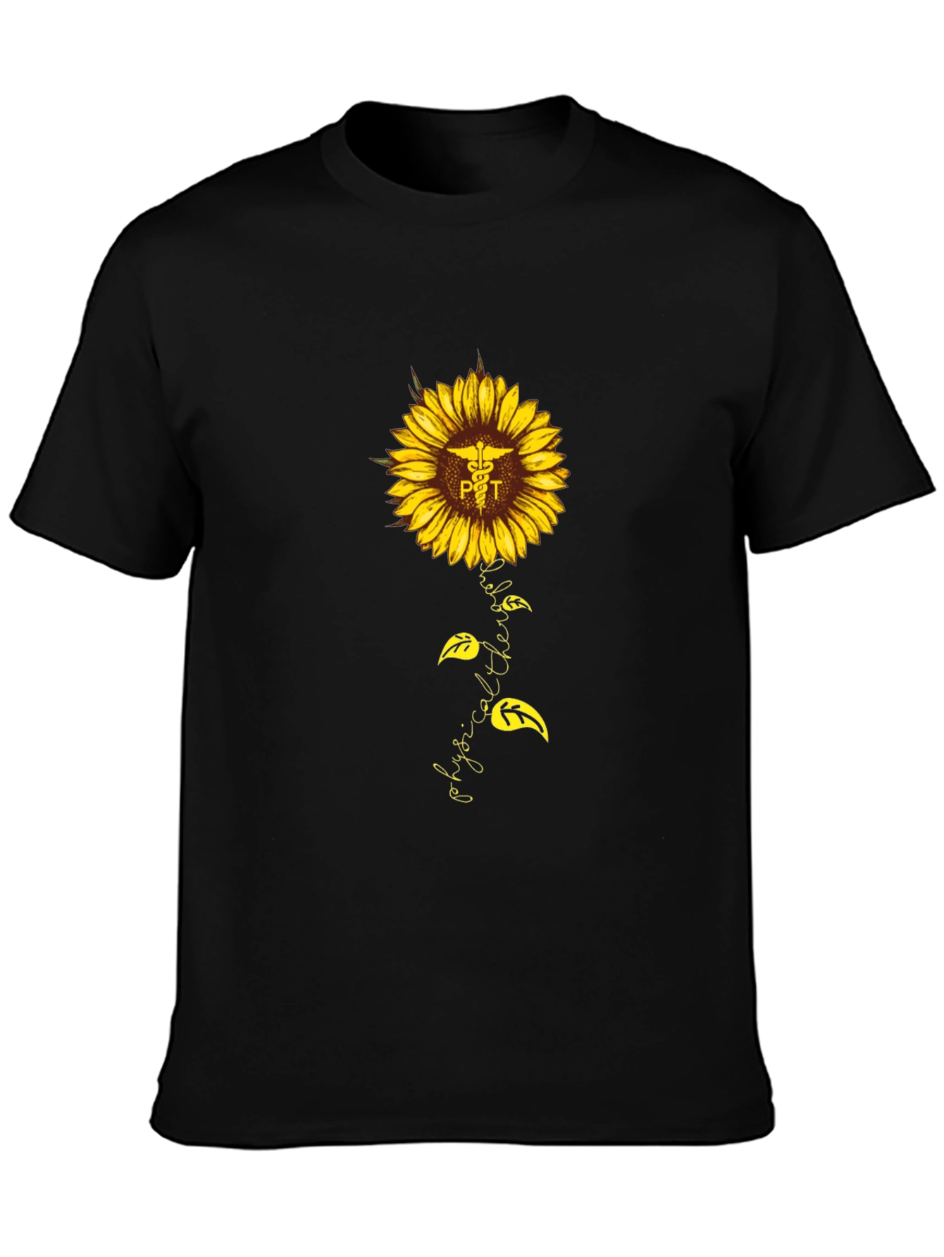 Physical Therapy Sunflower Graphic T-Shirt
