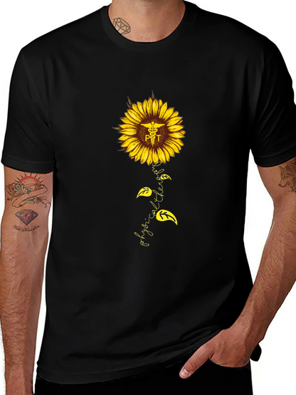 Physical Therapy Sunflower Graphic T-Shirt