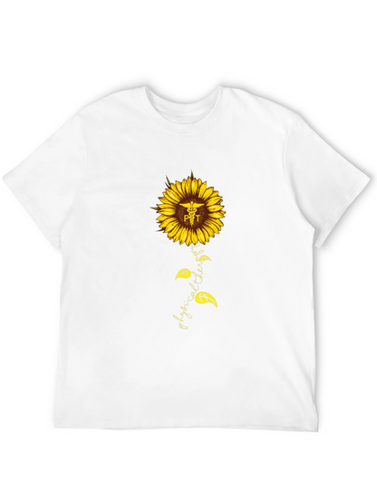 Physical Therapy Sunflower Graphic T-Shirt